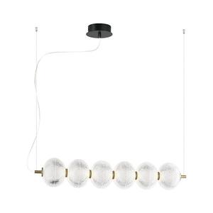Viokef Lighting LED Lustr na lanku PELLUCID LED/23W/230V zlatá/čirá 4297800 obraz
