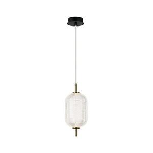 Viokef Lighting LED Lustr na lanku PELLUCID LED/11W/230V zlatá/čirá 4297600 obraz