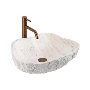 REA-U0642 - Umyvadlo na desku ISLA 37x49 cm bílá/béžová/imitace kamene REA-U0642 obraz