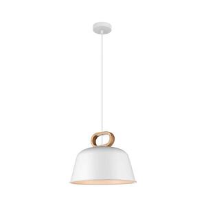 Viokef Lighting Lustr na lanku CLIP 1xE27/40W/230V bílá/hnědá 4266800 obraz