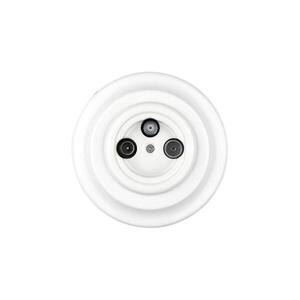 Reblig - Porcelá. retro TV/SAT-W zásuvka s rámečkem bílá RGTV-W obraz