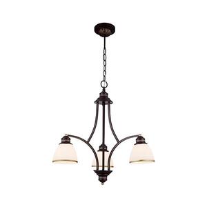 Viokef Lighting Lustr na lanku CLAIR 3xE27/60W/230V pr. 58 cm bronzová 4133600 obraz