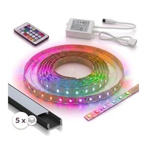 SmartLED SADA 1x LED RGBW Pásek DIGITAL LED/16, 5W/230V 5 m + 5x vestavný profil 1 m + DO 5xSD0029+1xW4305 obraz