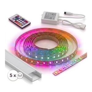 SmartLED SADA 1x LED RGBW Pásek DIGITAL LED/16, 5W/230V 5 m + 5x vestavný profil 1 m + DO 5xSD0103+1xW4305 obraz