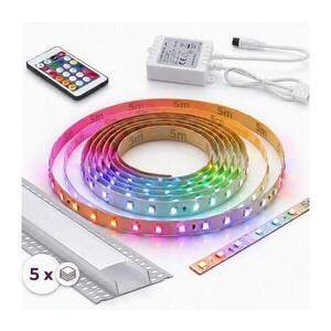 SmartLED SADA 1x LED RGBW Pásek DIGITAL LED/16, 5W/230V 5 m + 5x vestavný profil 1 m + DO 5xSD0107+1xW4305 obraz