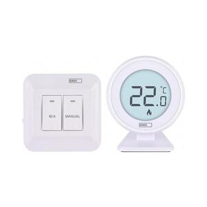 Pokojový manuální bezdrátový termostat 230V/16A 2xAA bílá P5618 obraz