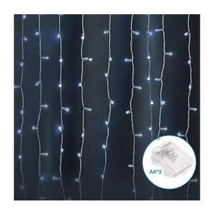 B.V. -LED Venkovní vánoční řetěz 300xLED/8 funkcí 3xAA 6x2m IP44 studená bílá B10303K3J obraz