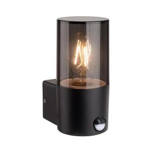 Venkovní nástěnné svítidlo se senzorem 1xE27/40W/230V IP44 černá/kouřová OUTD. WALL LIGHT E27 XD ROUND obraz