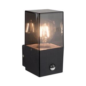 Venkovní nástěnné svítidlo se senzorem 1xE27/40W/230V IP44 černá/kouřová OUTD. WALL LIGHT E27 XD PIR SQ obraz