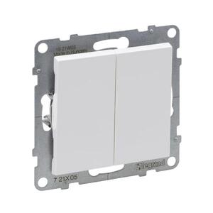 Legrand - Dvojitý vypínač bez rámečku č. 5 SUNO bílá 721105 obraz