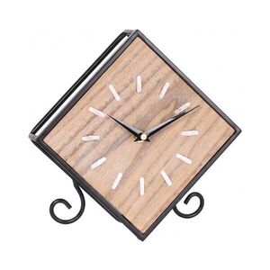 Eurolamp Nástěnné hodiny 1xAA 21, 5x22 cm béžová/černá 753-13010 obraz