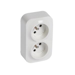 Legrand - Nástěnná dvojitá zásuvka domovní 250V/16A FORIX bílá 782419 obraz
