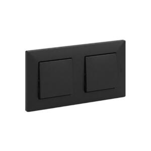 Legrand - Dvojitý jednopólový vypínač č. 1 NILOE STEP černá LR0045+LR0038+LR0038 obraz