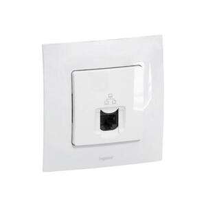 Legrand - Ethernetová zásuvka RJ45 s rámečkem NILOE bílá LR0028+LR0020 obraz