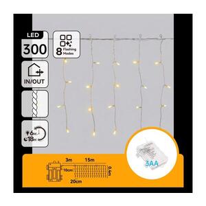 B.V. - LED Venkovní vánoční řetěz 300xLED/8 funkcí 18x0, 4m IP44 teplá bílá B10303K3P obraz