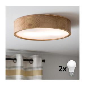 BRILAGI - LED Stropní svítidlo CARVALHO 2xE27/15W/230V dub pr. 37, 5 cm 8590828606734 obraz
