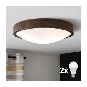 BRILAGI - LED Stropní svítidlo CARVALHO SLIM 2xE27/15W/230V dub ořech pr. 37 cm 8590828607205 obraz