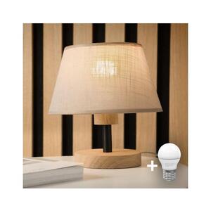 BRILAGI - LED Stolní lampa ANTHONY 1xE14/40W/230V dub/béžová 8590828610892 obraz