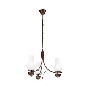 BRILAGI - LED Lustr na řetězu COTTAGE 3xE14/40W/230V buk/hnědá/bílá BG1518+3xBG2270 obraz