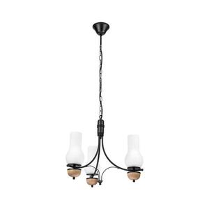 BRILAGI - LED Lustr na řetězu COTTAGE 3xE14/40W/230V dub/černá/bílá BG1520+3xBG2270 obraz