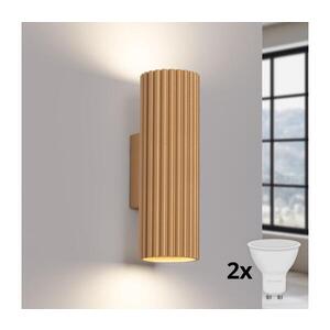 BRILAGI - LED Nástěnné svítidlo CRESTO 2xGU10/10W/230V 20 cm zlatá BR.1651 obraz