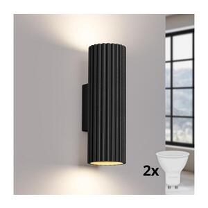 BRILAGI - LED Nástěnné svítidlo CRESTO 2xGU10/10W/230V 20 cm černá BR.1649 obraz