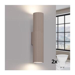 BRILAGI - LED Nástěnné svítidlo CRESTO 2xGU10/10W/230V 30 cm taupe BR.1776 obraz