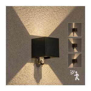 BRILAGI - LED Venkovní nástěnné svítidlo se senzorem CUBE LED/6W/230V černá IP65 WO-HR60432S-LED-OEM obraz
