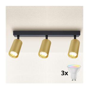 BRILAGI - LED Stmívat. bodové svítidlo SELE GOLDEN 3xGU10/4, 8W/230V černá/zlatá BG1007+3xAI2382 obraz