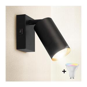 BRILAGI -LED Stmívat. nástěnné bodové svítidlo SELE 1xGU10/4, 8W/230V černá/zlatá BG1374+AI2382 obraz