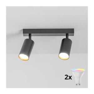 BRILAGI - LED RGBW Stmívatelné bodové svítidlo SELE 2xGU10/4, 8W/230V černá/zlatá BG0630+2xAI2382 obraz