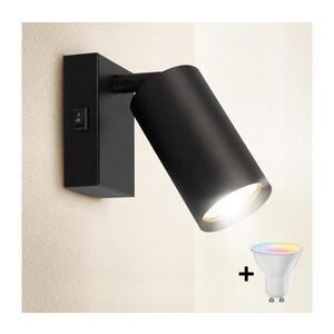BRILAGI - LED Stmívatelné nástěnné bodové svítidlo SELE 1xGU10/4, 8W/230V černá BG1372+AI2382 obraz