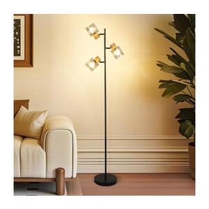 BRILAGI - Stojací lampa HYGGE 3xE14/15W/230V dřevo/kouřová BRI408 obraz