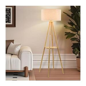 BRILAGI - Stojací lampa NORDIC WAVE 1xE27/15W/230V dřevo/len BRI429 obraz