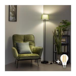 BRILAGI - LED Stojací lampa CERIA 1xE27/40W/230V pr. 25 cm zelená/černá SA2187+EG781034 obraz