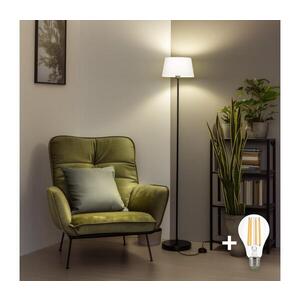 BRILAGI - LED Stojací lampa CERIA 1xE27/40W/230V pr. 30 cm bílá/černá SA2187+EG781035 obraz