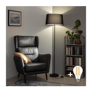 BRILAGI - LED Stojací lampa CERIA 1xE27/40W/230V pr. 45 cm černá SA2187+EG781044 obraz