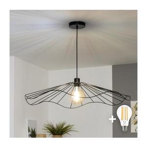 BRILAGI - LED Lustr na lanku CERIA WIRE 1xE27/40W/230V pr. 80 cm černá BG3987+EG300157 obraz