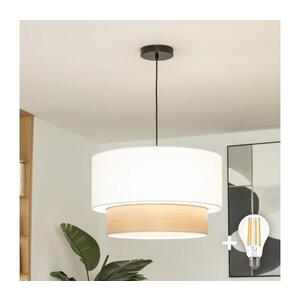 BRILAGI - LED Lustr na lanku CERIA 1xE27/40W/230V pr. 50 cm bílá/béžová BG3987+EG781089 obraz