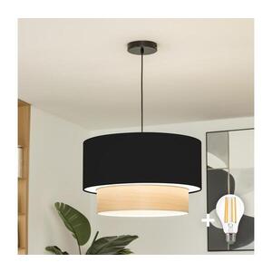 BRILAGI - LED Lustr na lanku CERIA 1xE27/40W/230V pr. 50 cm černá/béžová BG3987+EG781091 obraz