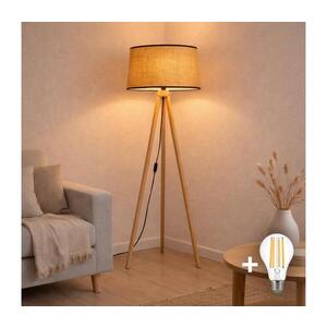 BRILAGI - LED Stojací lampa CERIA 1xE27/60W/230V pr. 50 cm béžová EG781084+AS0463 obraz
