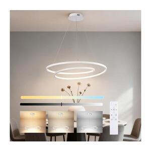 BRILAGI-LED Stmívatelný lustr na lanku TWISTER LED/75W/230V pr. 70 cm bílá + DO BRI479 obraz