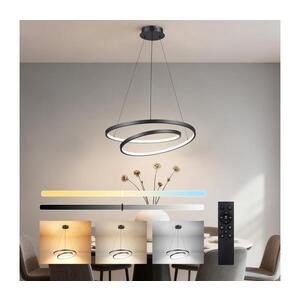 BRILAGI-LED Stmívatelný lustr na lanku TWISTER LED/48W/230V pr. 50 cm černá +DO BRI476 obraz