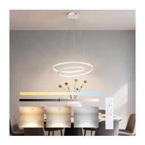 BRILAGI-LED Stmívatelný lustr na lanku TWISTER LED/48W/230V pr. 50 cm bílá + DO BRI477 obraz