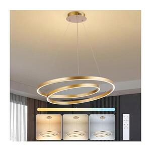 BRILAGI-LED Stmívatelný lustr na lanku TWISTER LED/75W/230V pr. 70 cm zlatá +DO BRI483 obraz