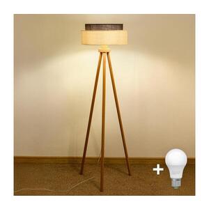 BRILAGI - LED Stojací lampa BOHO STYLE 1xE27/15W/230V krémová/hnědá 8590828027959 obraz