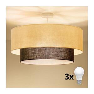 BRILAGI - LED Přisazený lustr BOHO STYLE 3xE27/15W/230V pr. 60 cm krémová/hnědá 8590828027997 obraz