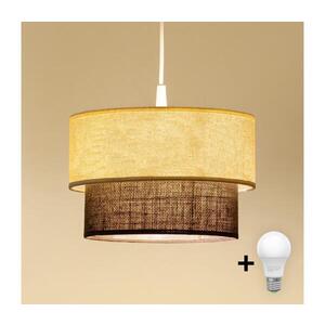 BRILAGI - LED Lustr na lanku BOHO STYLE 1xE27/15W/230V pr. 25 cm krémová/hnědá 8590828027942 obraz