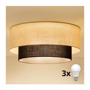 BRILAGI - LED Stropní svítidlo BOHO STYLE 3xE27/15W/230V pr. 60 cm krémová/hnědá 8590828028000 obraz
