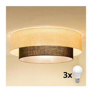 BRILAGI - LED Stropní svítidlo BOHO STYLE 3xE27/15W/230V pr. 80 cm krémová/hnědá 8590828028031 obraz
